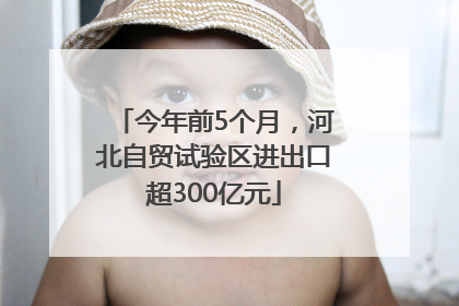 今年前5个月，河北自贸试验区进出口超300亿元