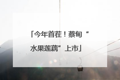 今年首茬！蔡甸“水果莲藕”上市