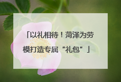 以礼相待！菏泽为劳模打造专属“礼包”