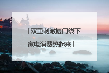 双重刺激厦门线下家电消费热起来