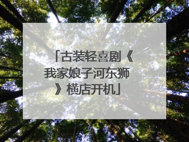 古装轻喜剧《我家娘子河东狮》横店开机