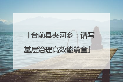 台前县夹河乡：谱写基层治理高效能篇章