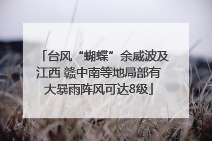台风“蝴蝶”余威波及江西 赣中南等地局部有大暴雨阵风可达8级