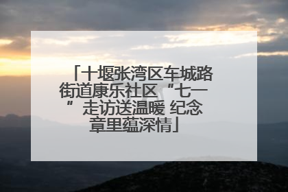 十堰张湾区车城路街道康乐社区“七一”走访送温暖 纪念章里蕴深情