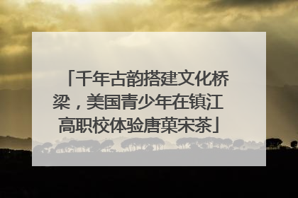 千年古韵搭建文化桥梁，美国青少年在镇江高职校体验唐菓宋茶