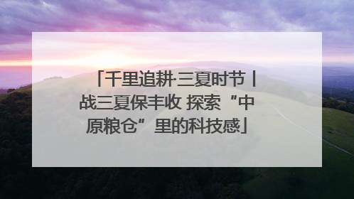 千里追耕·三夏时节丨战三夏保丰收 探索“中原粮仓”里的科技感