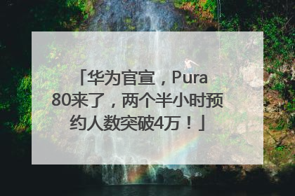 华为官宣，Pura 80来了，两个半小时预约人数突破4万！