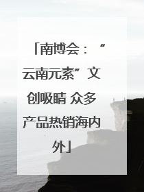 南博会：“云南元素”文创吸睛 众多产品热销海内外
