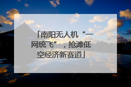 南阳无人机“一网统飞”，抢滩低空经济新赛道