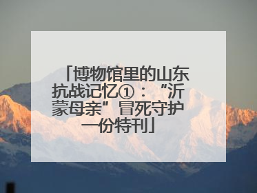 博物馆里的山东抗战记忆①：“沂蒙母亲”冒死守护一份特刊