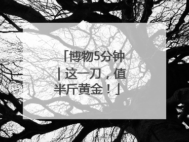博物5分钟｜这一刀，值半斤黄金！