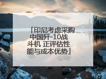 印尼考虑采购中国歼-10战斗机 正评估性能与成本优势