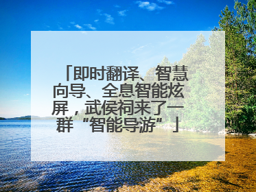 即时翻译、智慧向导、全息智能炫屏，武侯祠来了一群“智能导游”
