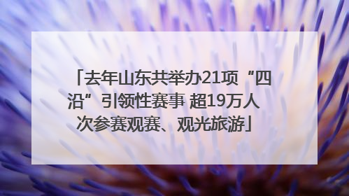 去年山东共举办21项“四沿”引领性赛事 超19万人次参赛观赛、观光旅游