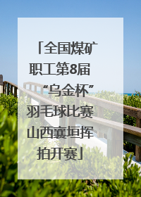 全国煤矿职工第8届“乌金杯”羽毛球比赛山西襄垣挥拍开赛