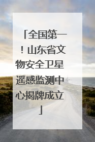 全国第一！山东省文物安全卫星遥感监测中心揭牌成立