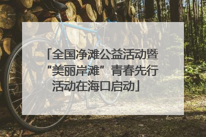 全国净滩公益活动暨“美丽岸滩”青春先行活动在海口启动