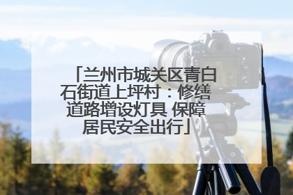 兰州市城关区青白石街道上坪村：修缮道路增设灯具 保障居民安全出行