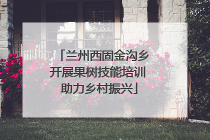 兰州西固金沟乡开展果树技能培训 助力乡村振兴