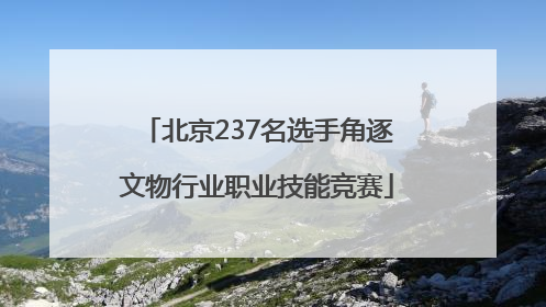 北京237名选手角逐文物行业职业技能竞赛