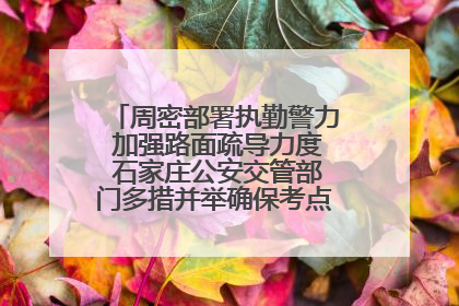 周密部署执勤警力 加强路面疏导力度 石家庄公安交管部门多措并举确保考点周边交通环境良好
