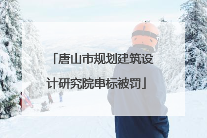 唐山市规划建筑设计研究院串标被罚