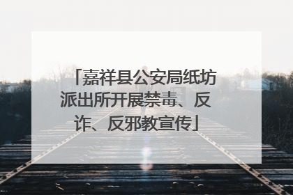 嘉祥县公安局纸坊派出所开展禁毒、反诈、反邪教宣传