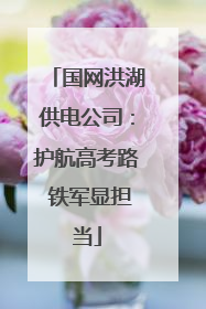 国网洪湖供电公司：护航高考路 铁军显担当
