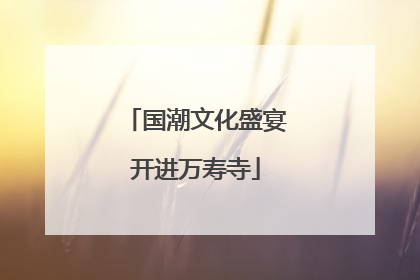 国潮文化盛宴开进万寿寺