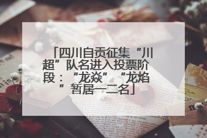 四川自贡征集“川超”队名进入投票阶段：“龙焱”“龙焰”暂居一二名
