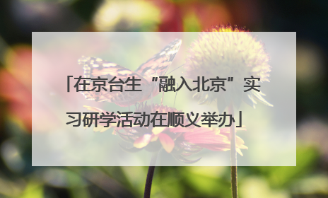 在京台生“融入北京”实习研学活动在顺义举办