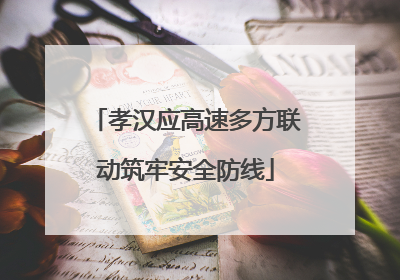 孝汉应高速多方联动筑牢安全防线