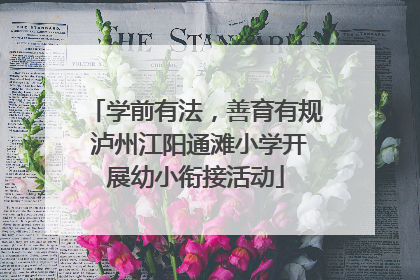 学前有法，善育有规 泸州江阳通滩小学开展幼小衔接活动
