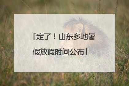 定了！山东多地暑假放假时间公布