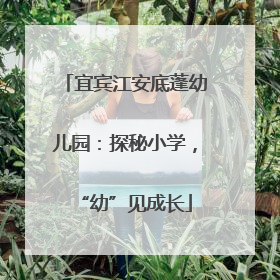 宜宾江安底蓬幼儿园：探秘小学，“幼”见成长