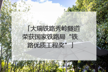 大瑞铁路秀岭隧道荣获国家铁路局“铁路优质工程奖”