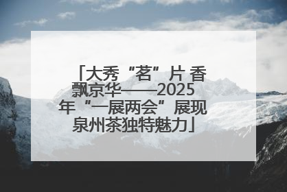 大秀“茗”片 香飘京华——2025年“一展两会”展现泉州茶独特魅力