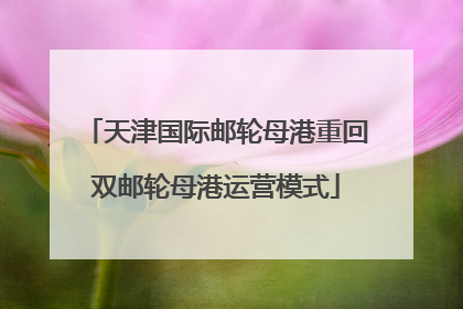 天津国际邮轮母港重回双邮轮母港运营模式