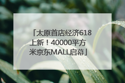 太原首店经济618上新！40000平方米京东MALL启幕