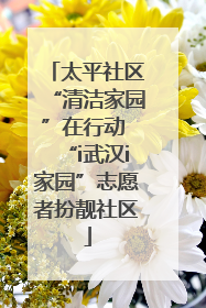 太平社区“清洁家园”在行动 “i武汉i家园”志愿者扮靓社区