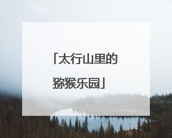 太行山里的猕猴乐园