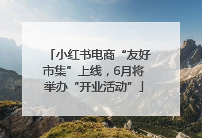 小红书电商“友好市集”上线，6月将举办“开业活动”