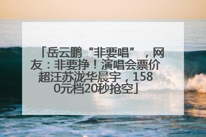 岳云鹏“非要唱”，网友：非要挣！演唱会票价超汪苏泷华晨宇，1580元档20秒抢空