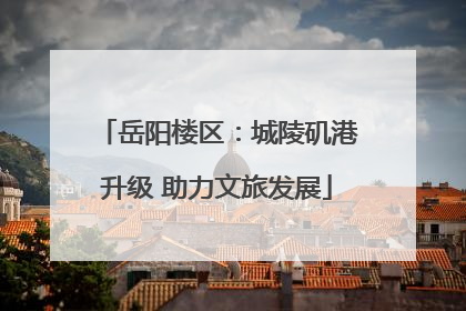 岳阳楼区：城陵矶港升级 助力文旅发展