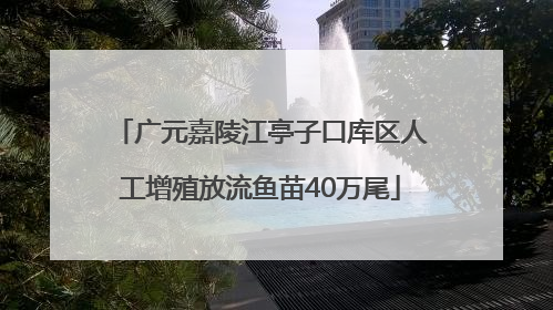 广元嘉陵江亭子口库区人工增殖放流鱼苗40万尾
