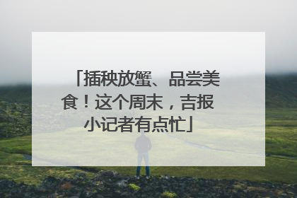 插秧放蟹、品尝美食！这个周末，吉报小记者有点忙