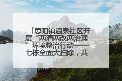 思阳镇温泉社区开展“两清两改两治理”环境整治行动——七栋全面大扫除，共建洁净家园