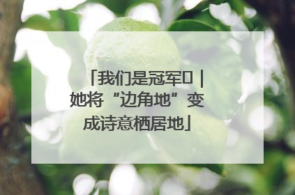 我们是冠军㉓｜她将“边角地”变成诗意栖居地