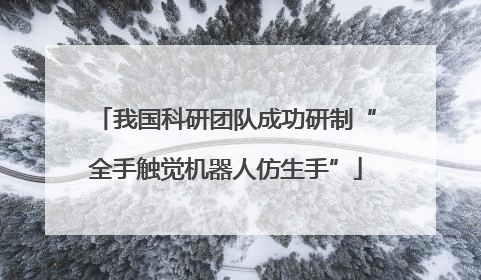 我国科研团队成功研制“全手触觉机器人仿生手”