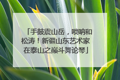手鼓震山岳，唢呐和松涛！新疆山东艺术家在泰山之巅斗舞论琴